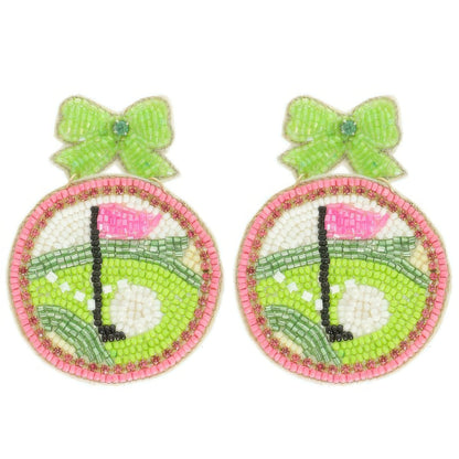 Gameday Golf Theme Post Earrings