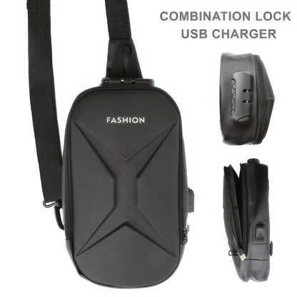 Sling Bag With Usb Charging Port & Password Lock