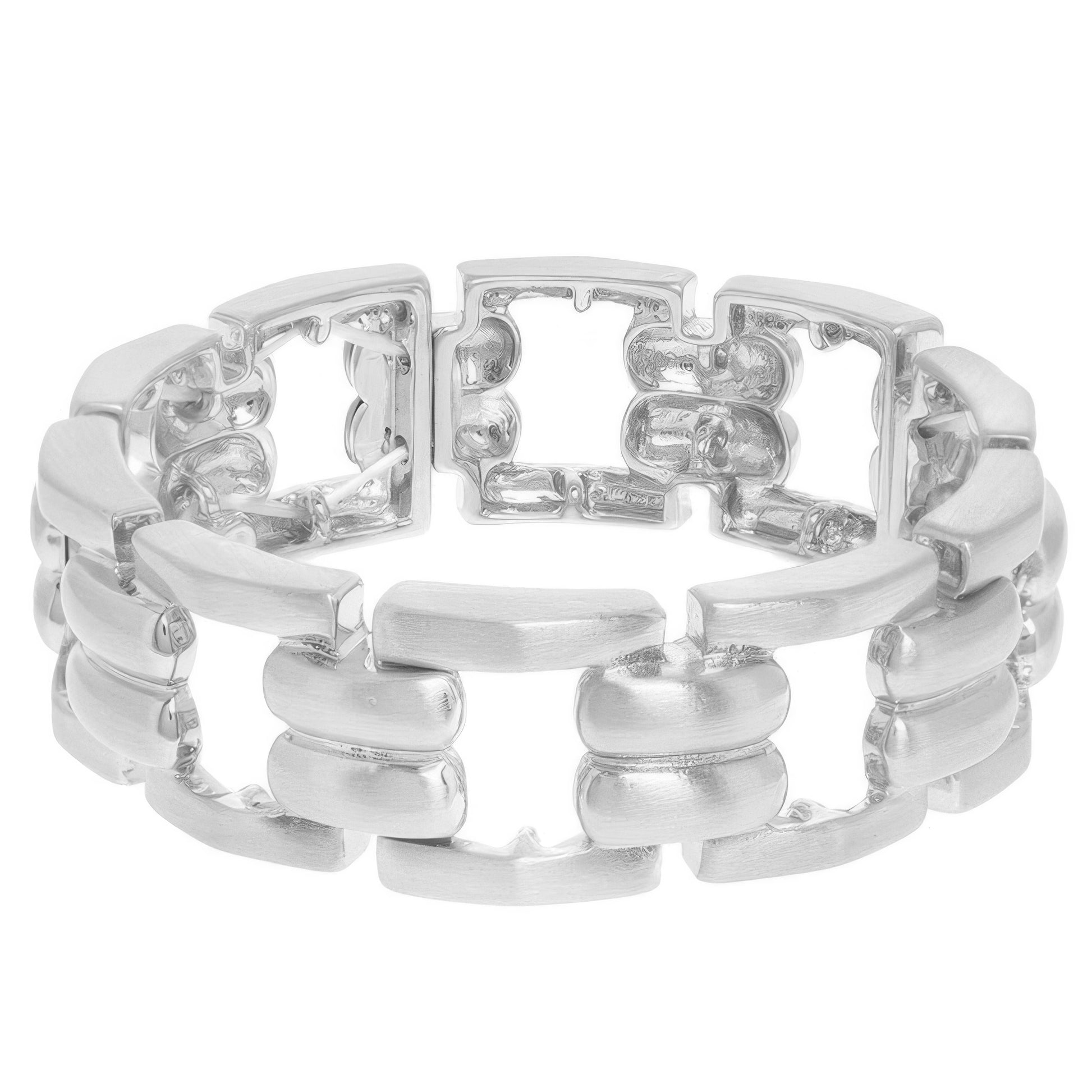 Rectangular Linked Chain Stretch Bracelet