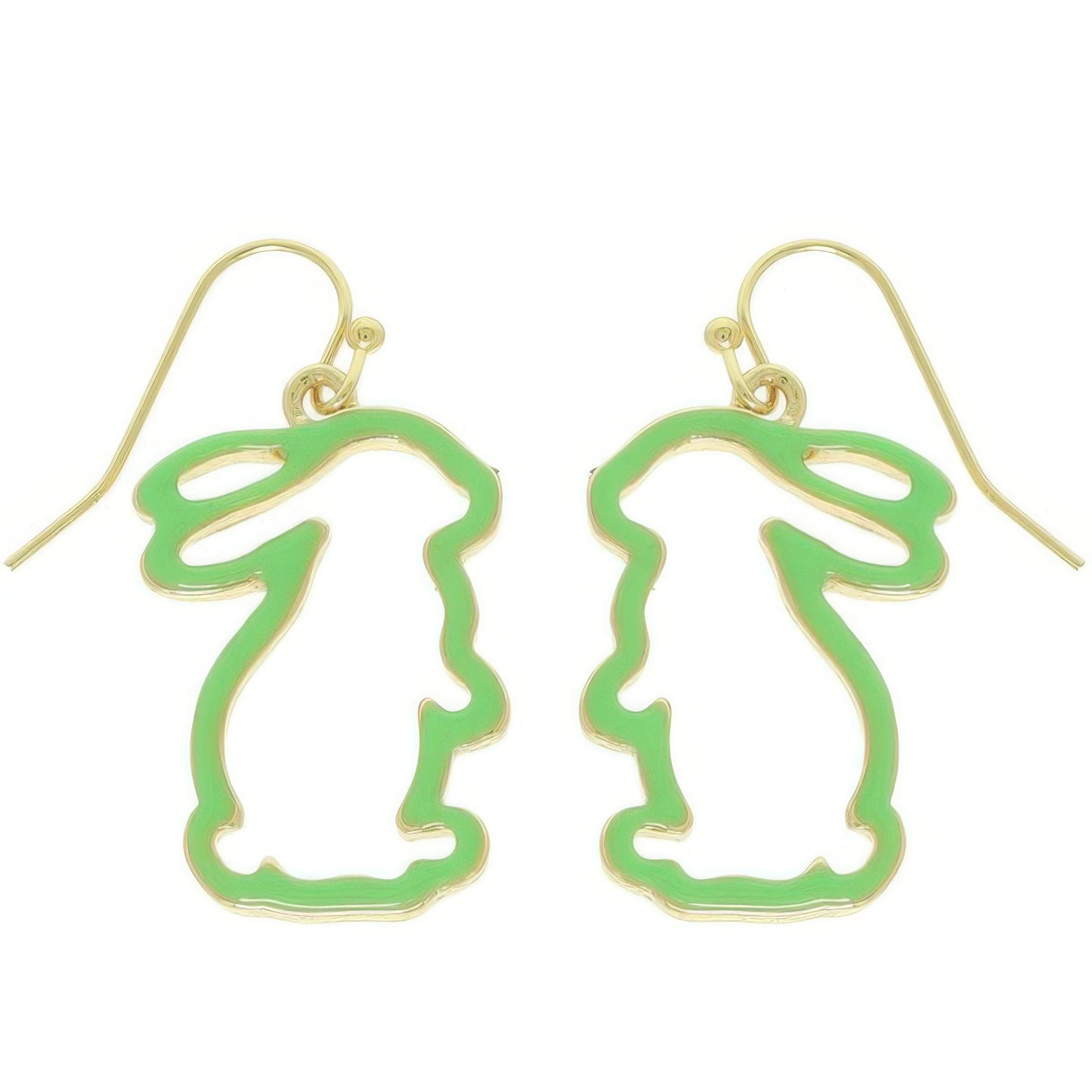 Easter Bunny Cut Out Epoxy Dangle Earrings
