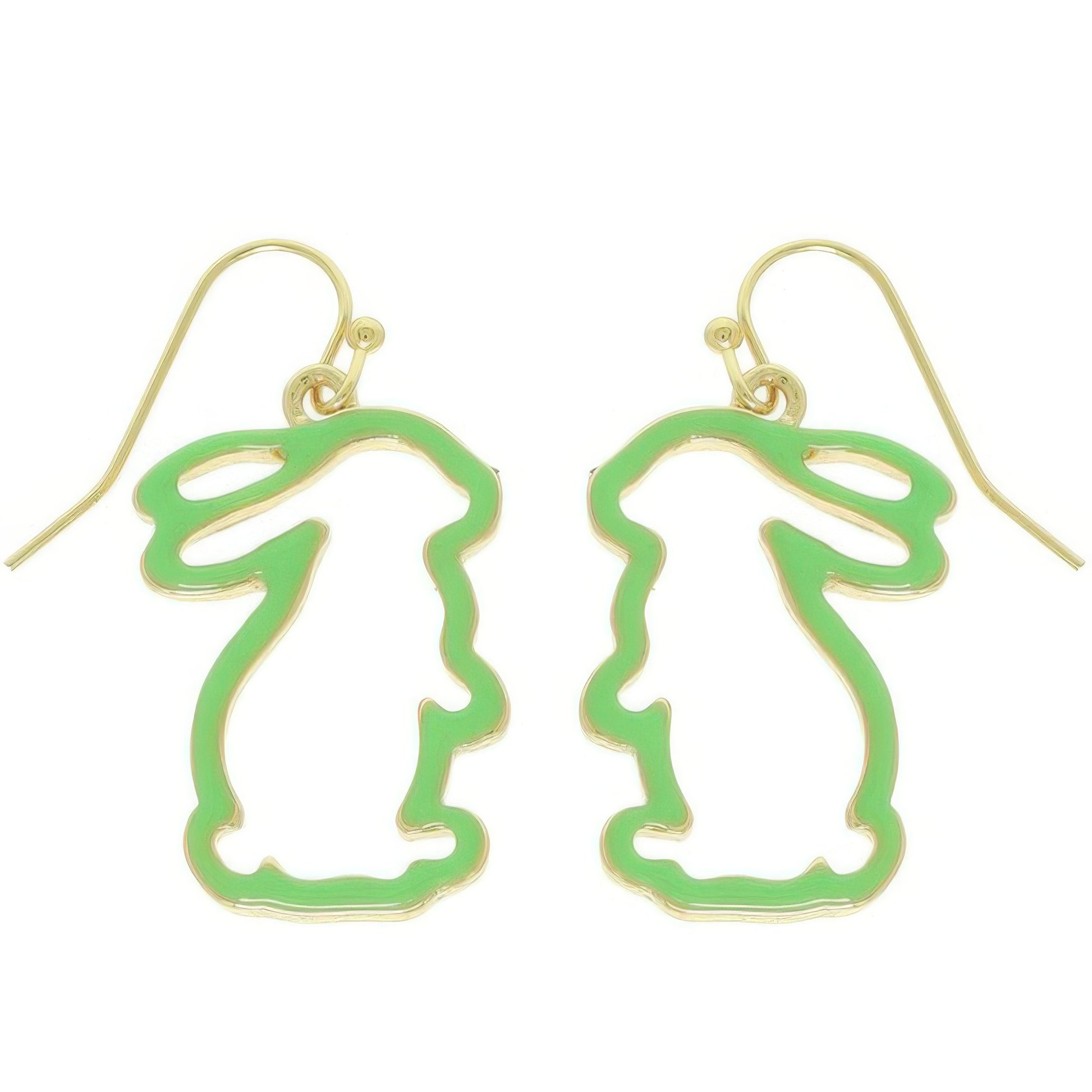 Easter Bunny Cut Out Epoxy Dangle Earrings