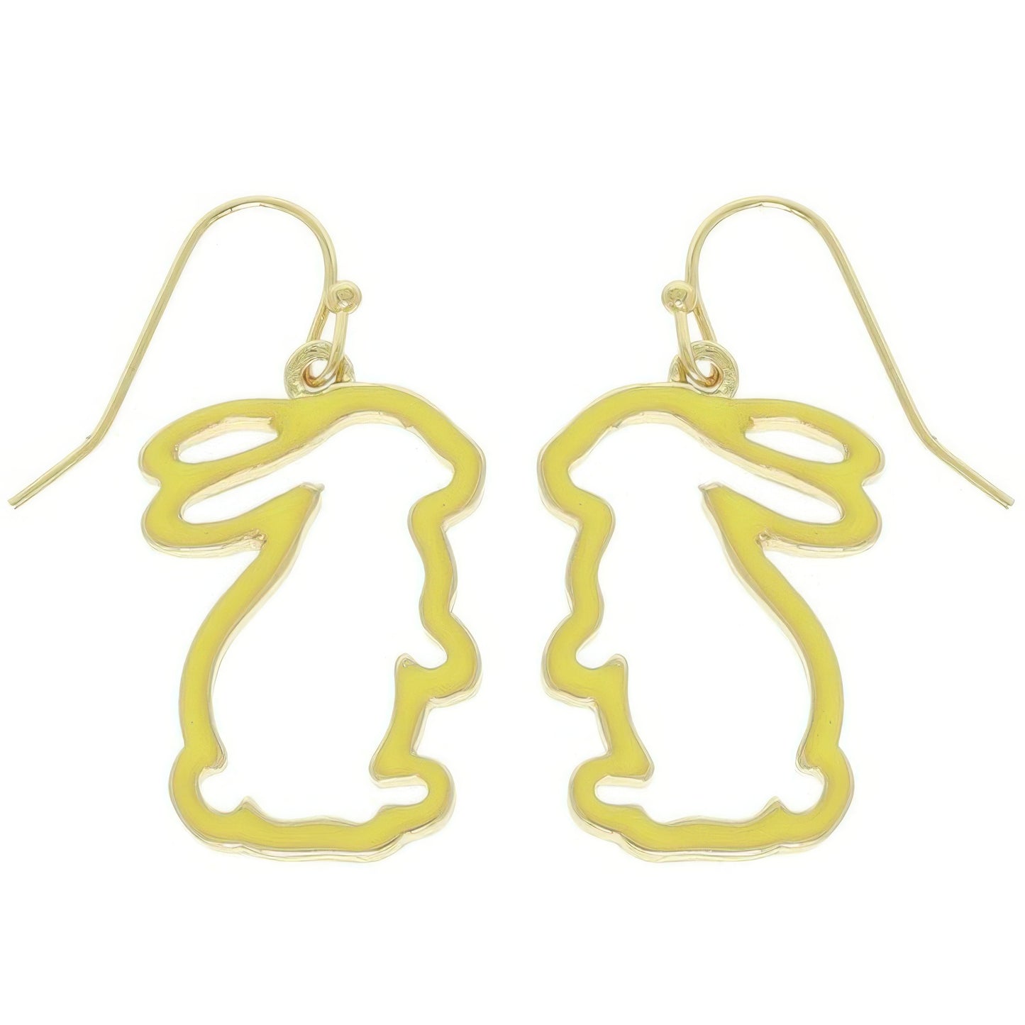 Easter Bunny Cut Out Epoxy Dangle Earrings