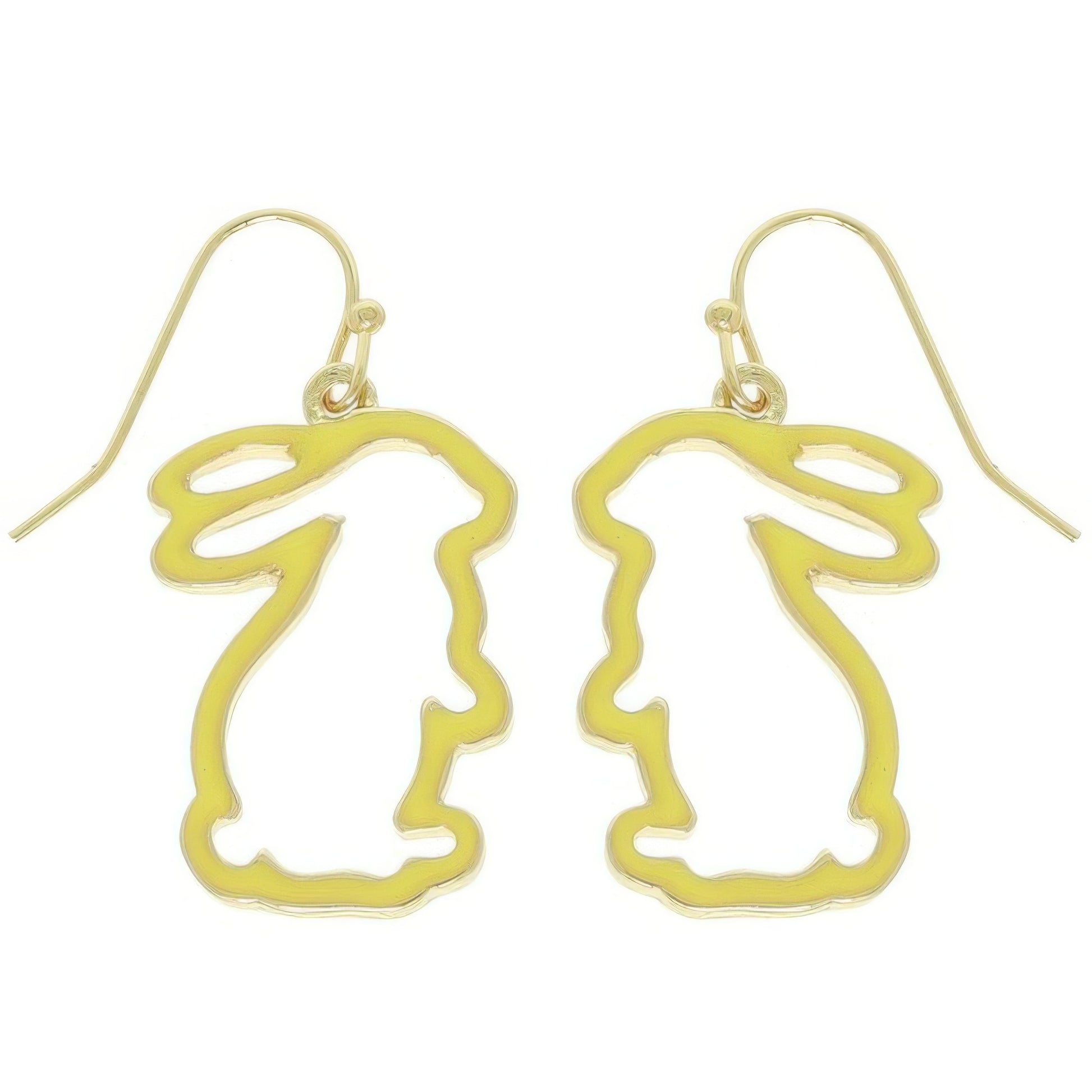 Easter Bunny Cut Out Epoxy Dangle Earrings