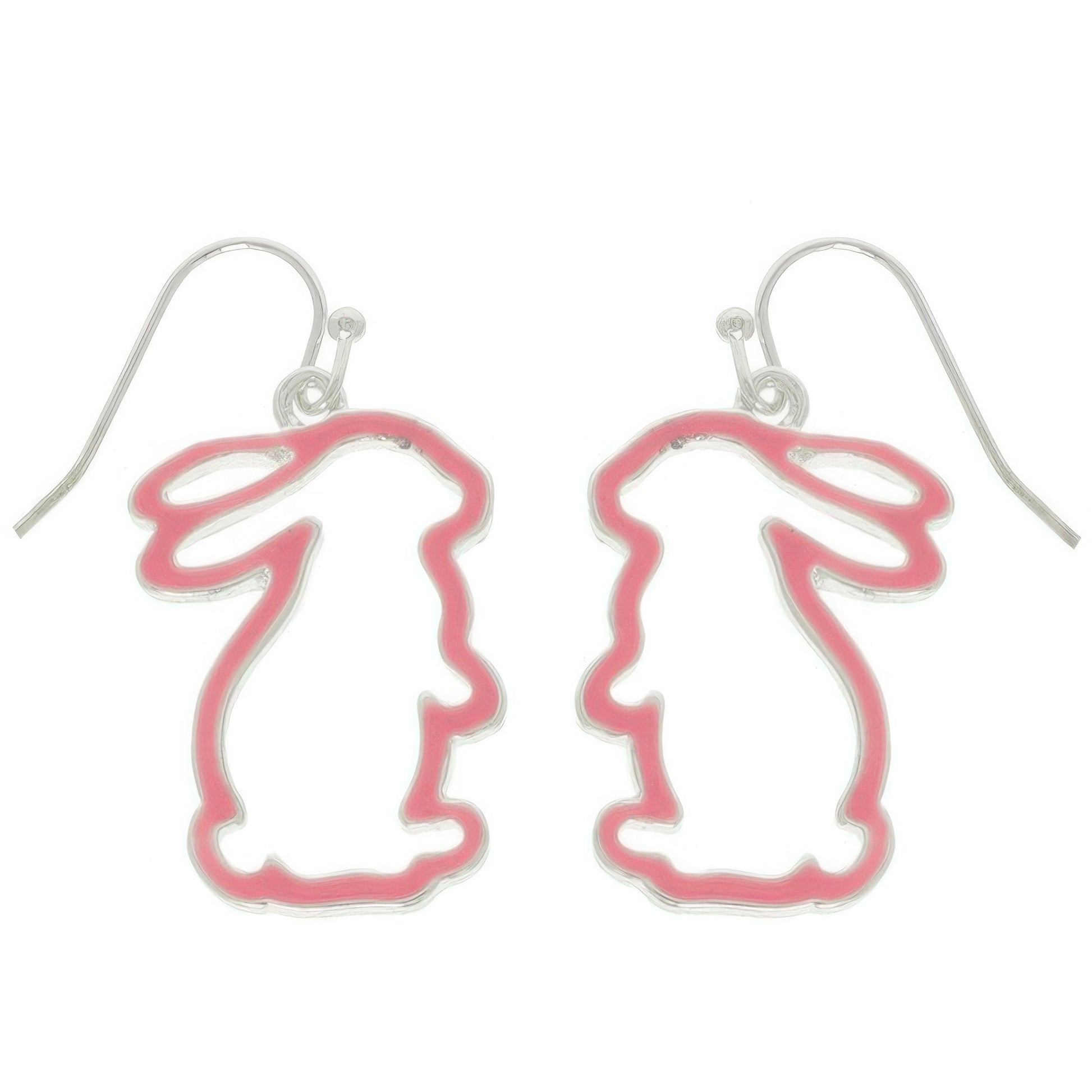Easter Bunny Cut Out Epoxy Dangle Earrings