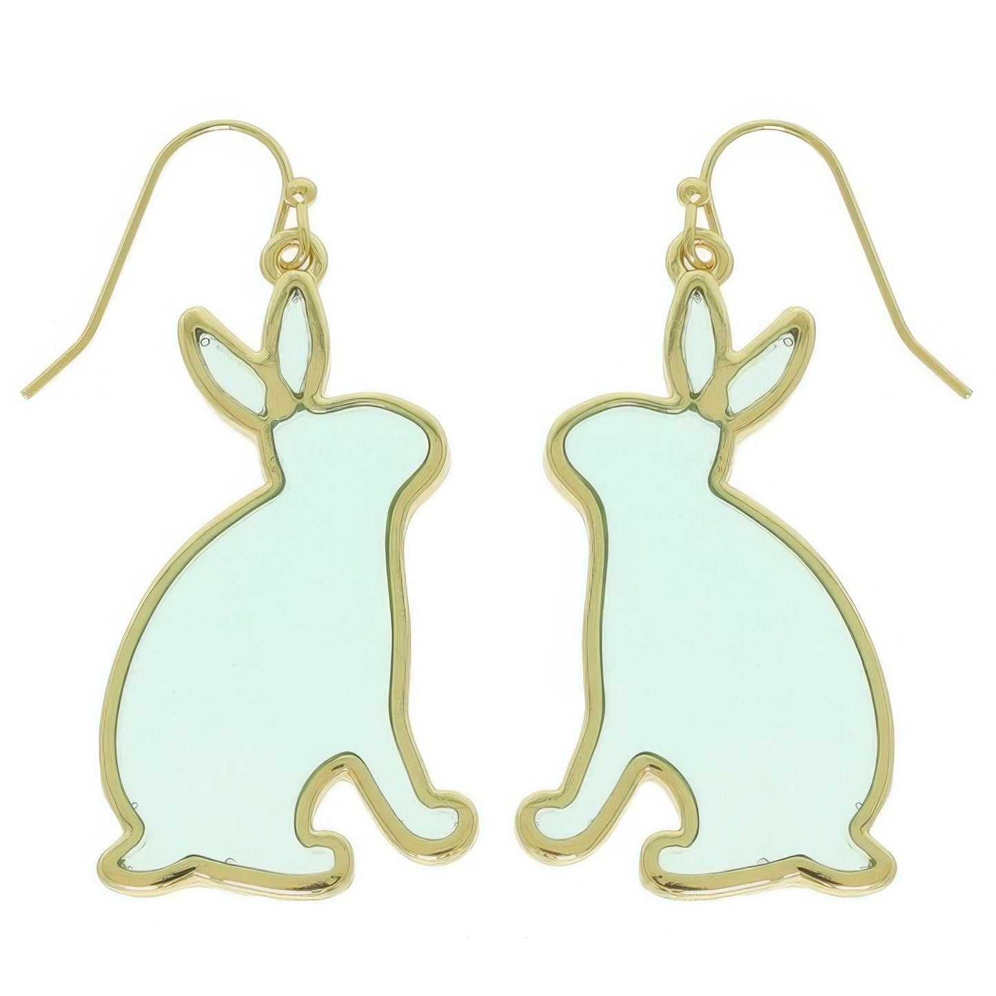Easter Bunny Window Epoxy Dangle Earrings