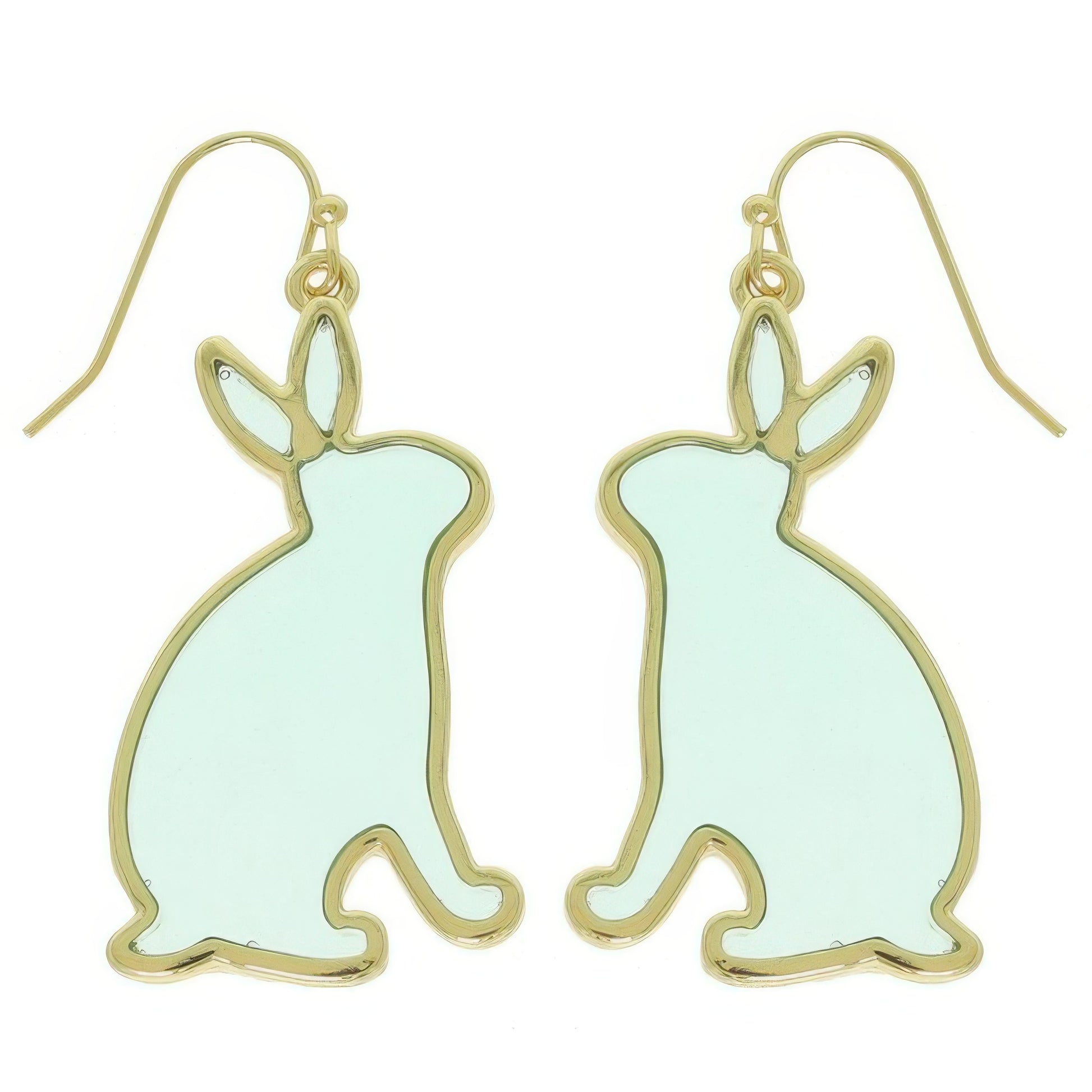 Easter Bunny Window Epoxy Dangle Earrings