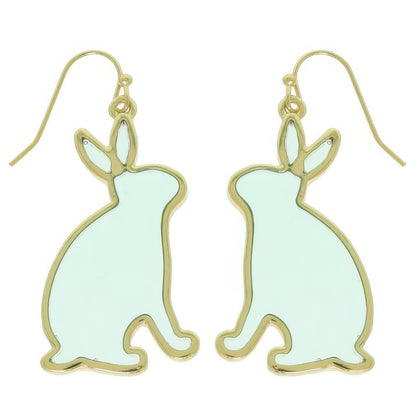 Easter Bunny Window Epoxy Dangle Earrings