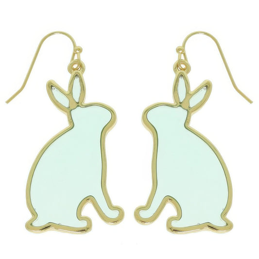 Easter Bunny Window Epoxy Dangle Earrings