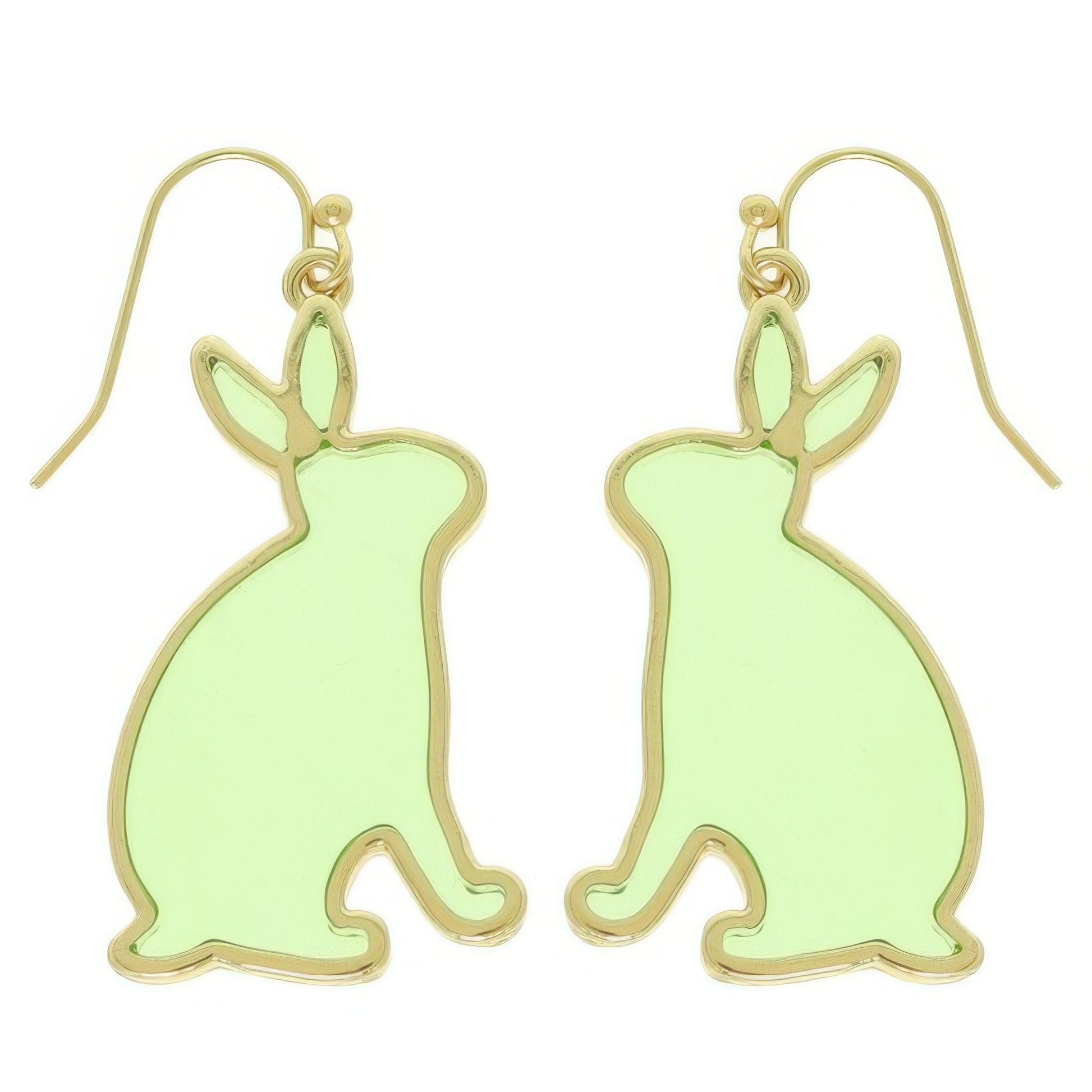Easter Bunny Window Epoxy Dangle Earrings