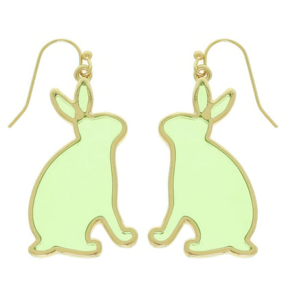 Easter Bunny Window Epoxy Dangle Earrings