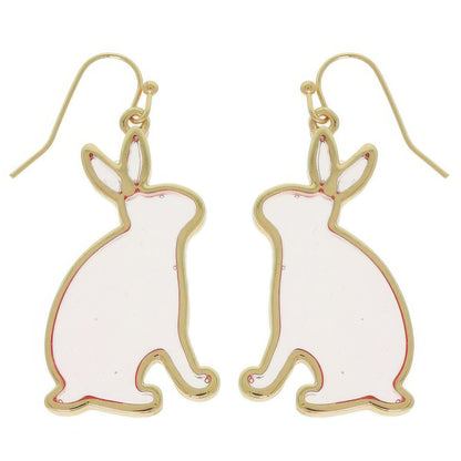 Easter Bunny Window Epoxy Dangle Earrings