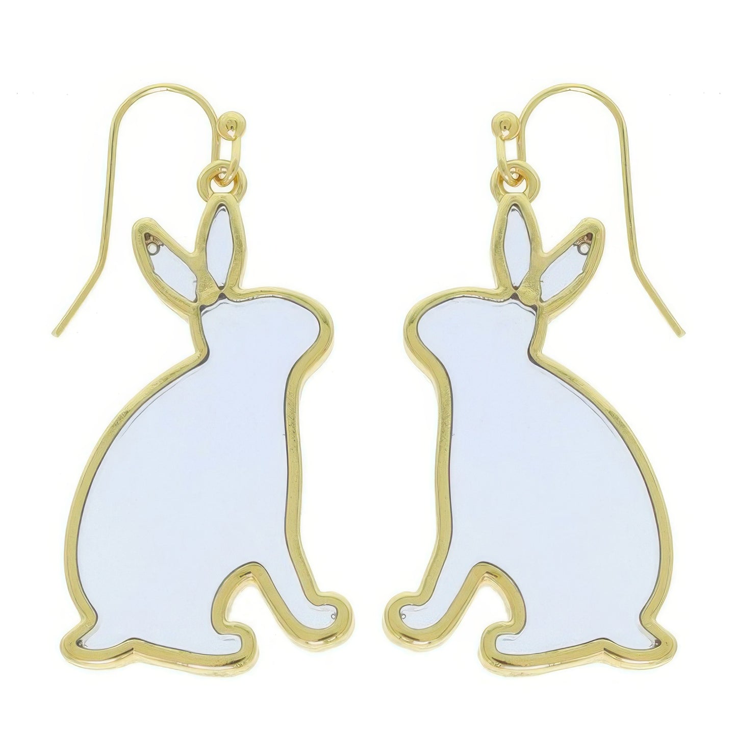 Easter Bunny Window Epoxy Dangle Earrings