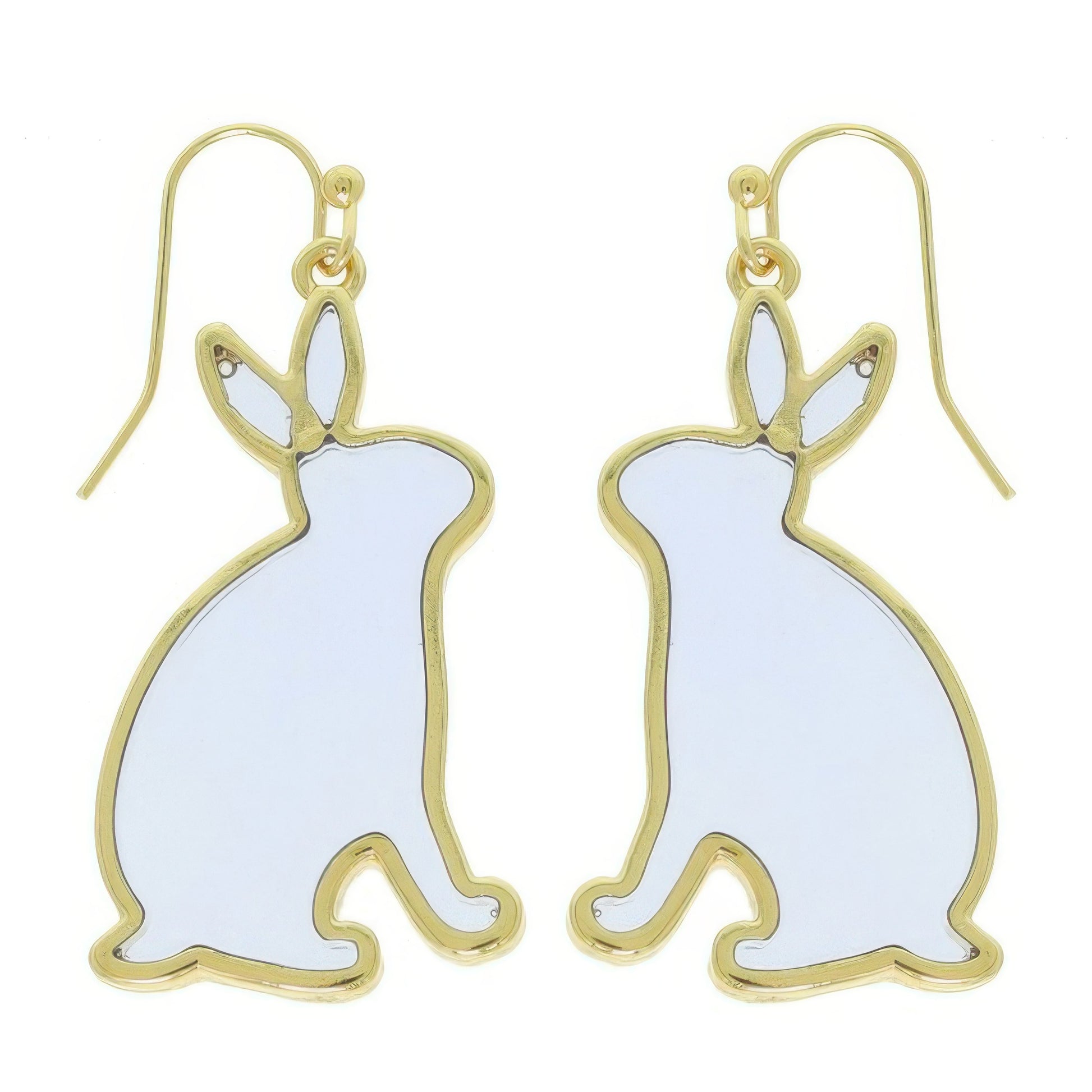 Easter Bunny Window Epoxy Dangle Earrings