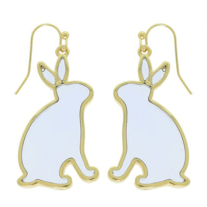 Easter Bunny Window Epoxy Dangle Earrings
