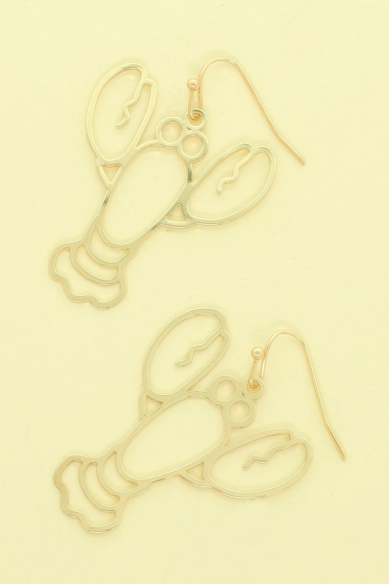 Lobster Cutout Dangle Earrings