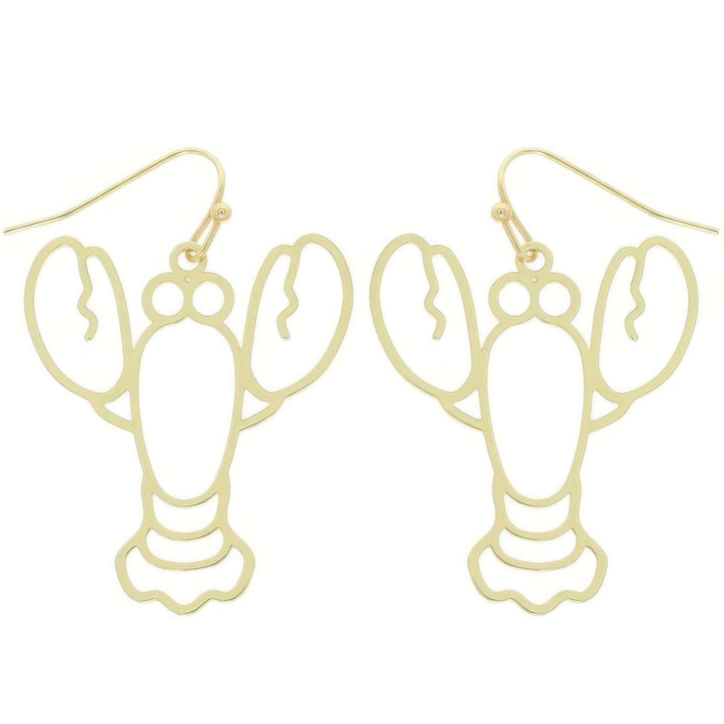 Lobster Cutout Dangle Earrings