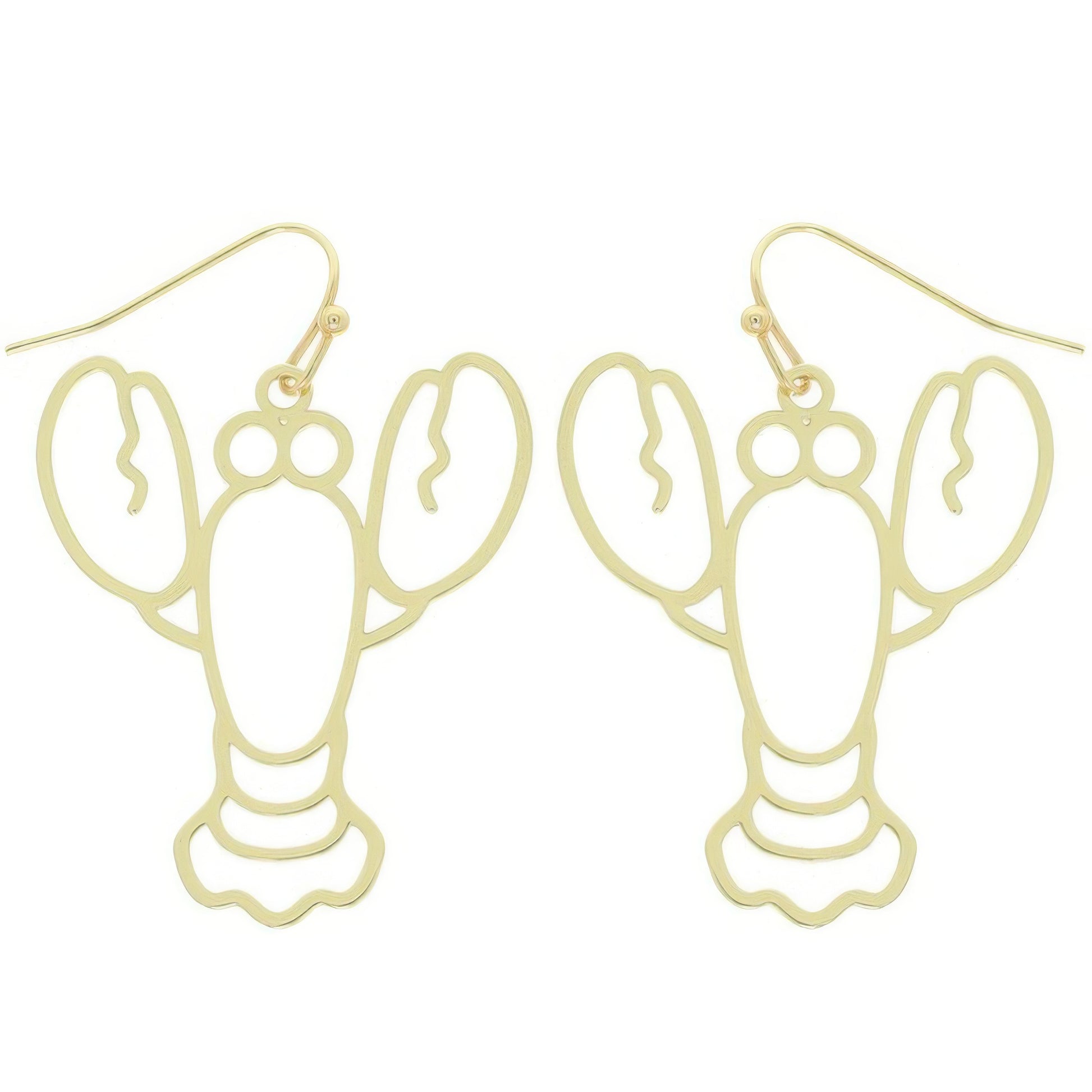 Lobster Cutout Dangle Earrings