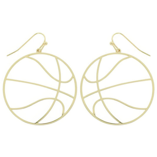 Gameday Basketball Cutout Dangle Earrings
