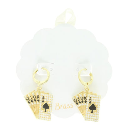 Playing Card Theme Dangle Earrings