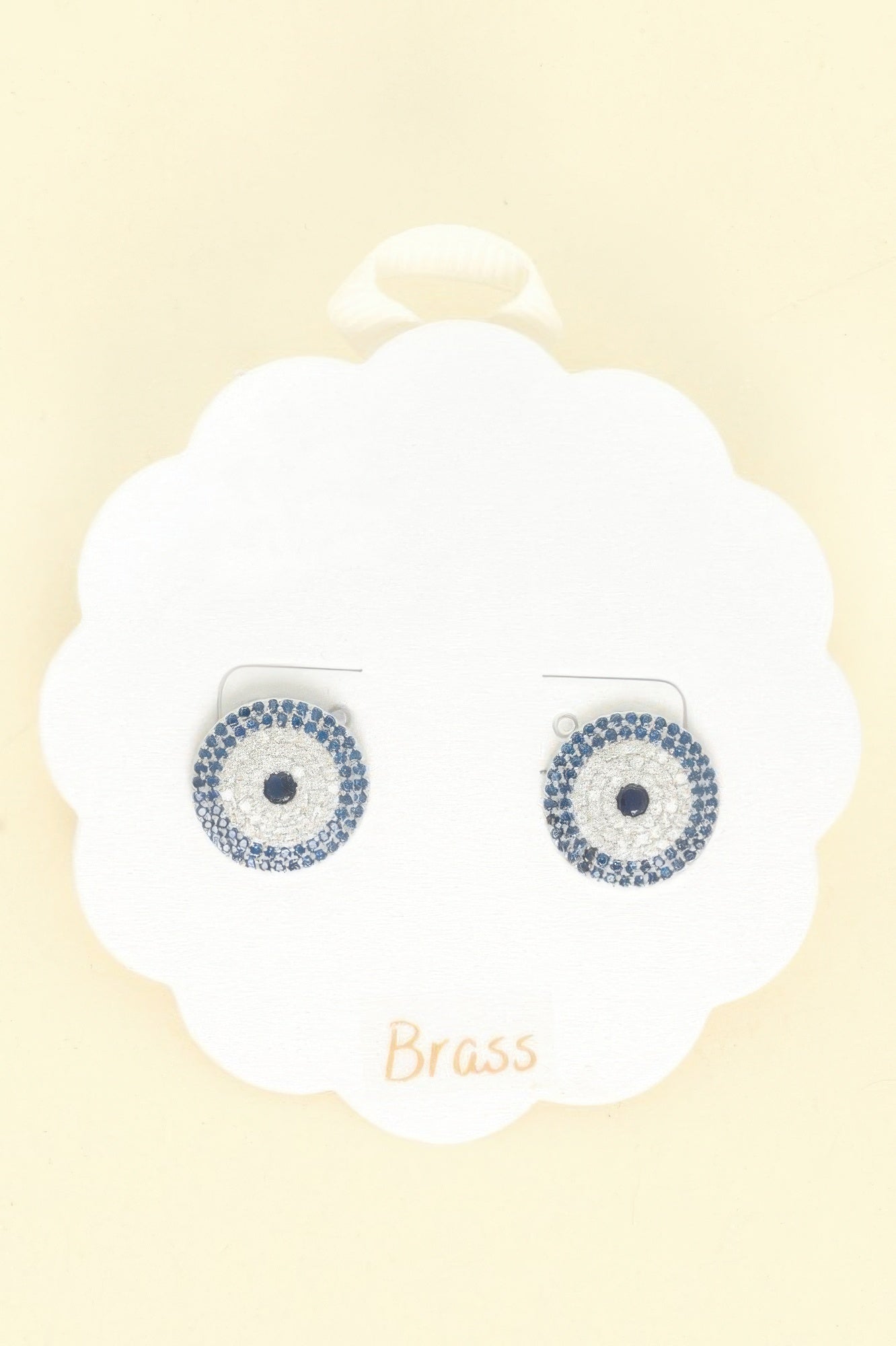 Evil Eye Rhinestone Stud Earrings