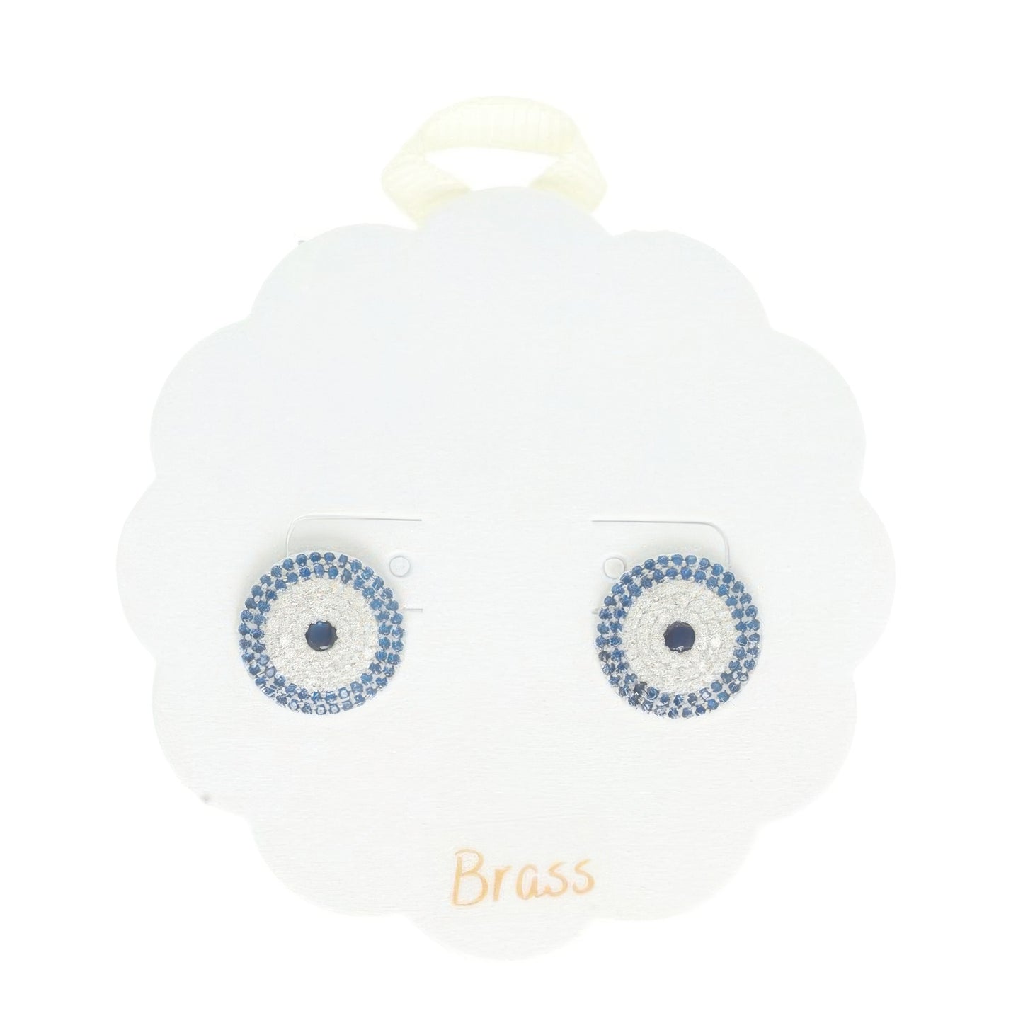 Evil Eye Rhinestone Stud Earrings