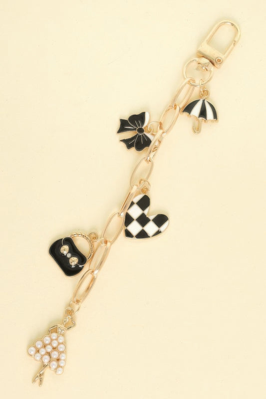 Classic Theme Bag Charm Keychain