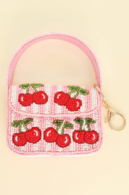 Fruit Theme Beaded Mini Bag Charm