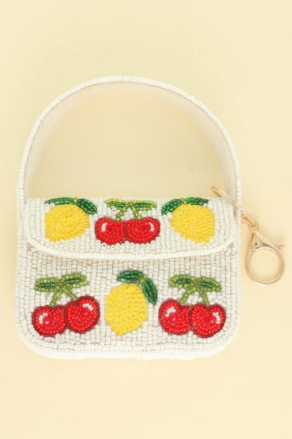 Fruit Theme Beaded Mini Bag Charm