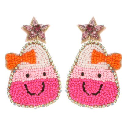 Halloween Candy Corn Dangle Earrings