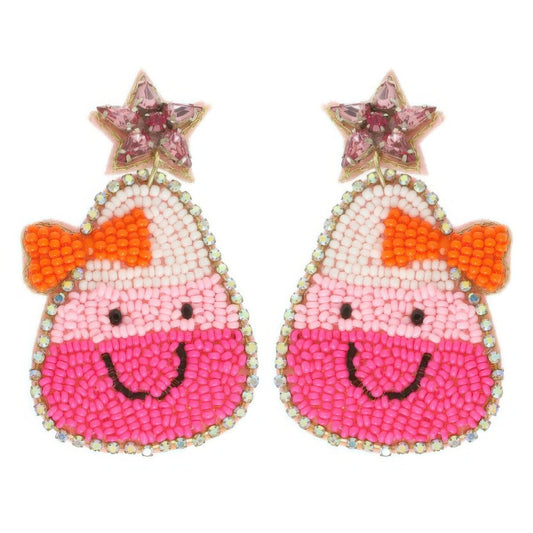 Halloween Candy Corn Dangle Earrings