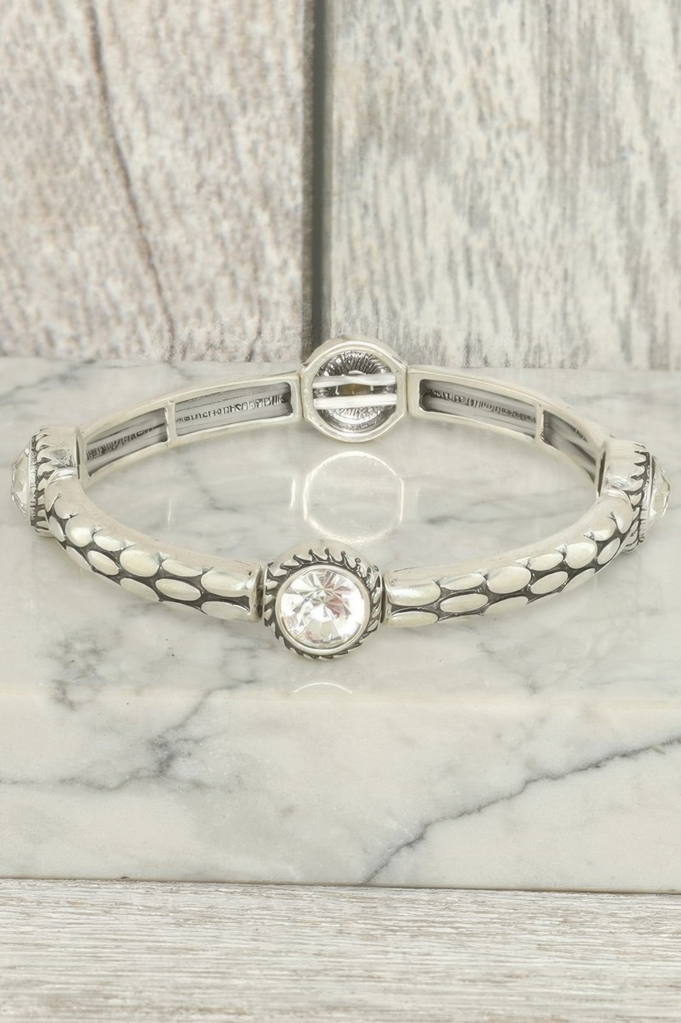 Western Jeweled Scale Pattern Stretch Bracelet