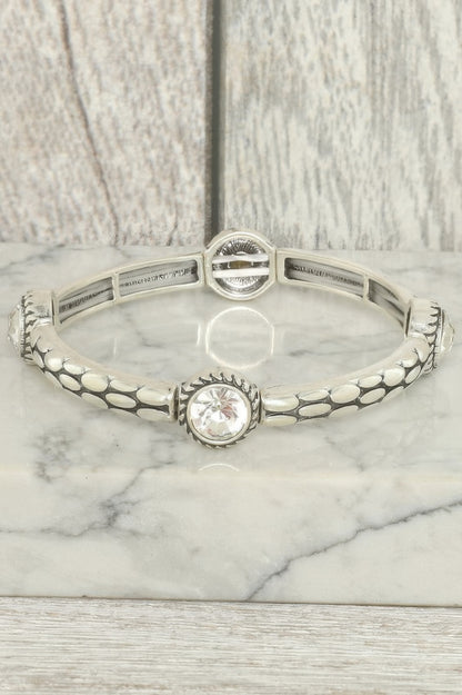 Western Jeweled Scale Pattern Stretch Bracelet