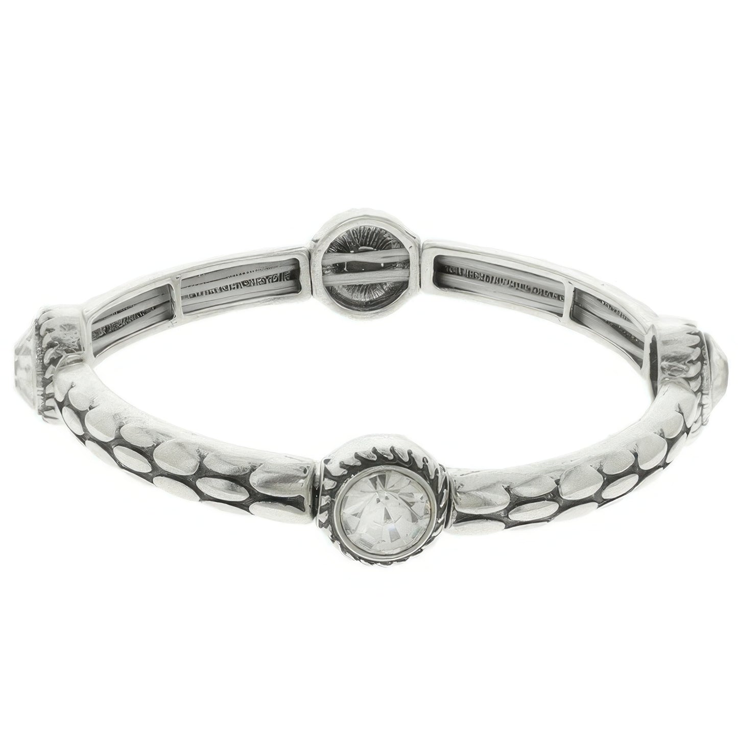 Western Jeweled Scale Pattern Stretch Bracelet