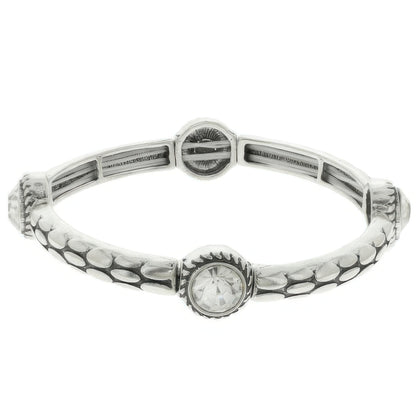 Western Jeweled Scale Pattern Stretch Bracelet