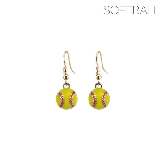 Gameday Softball Baseball Dangle Earrings