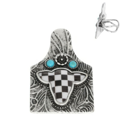 Western Floral Jeweled Cuff Ring