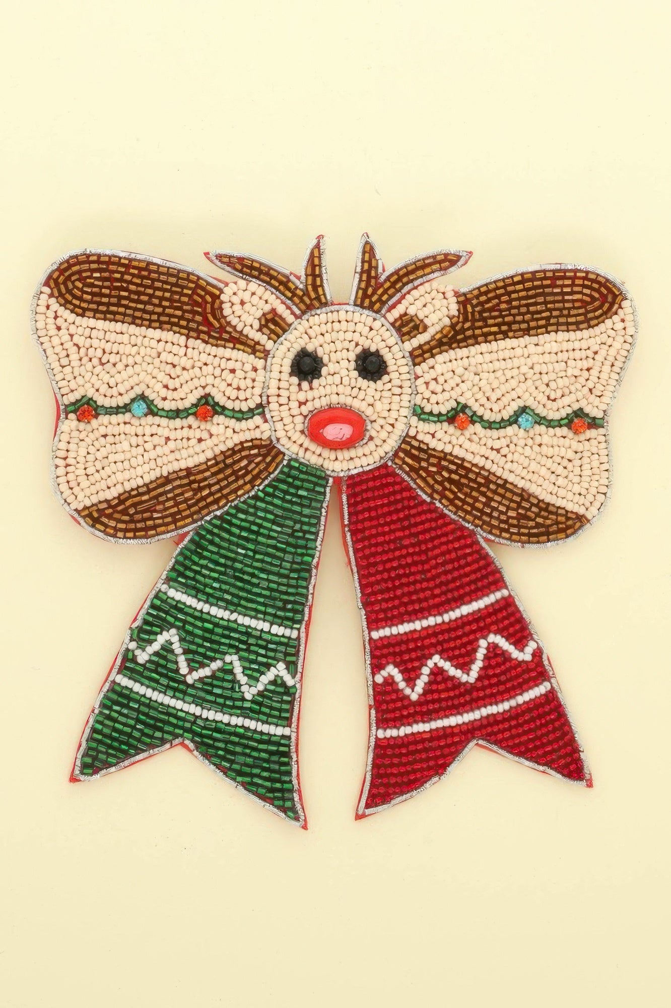 Christmas Rudolph Bow Barrette Hair Clip