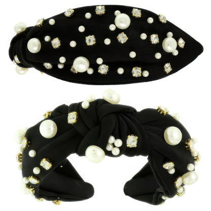 Faux Felt Corduroy Top Knotted Headband