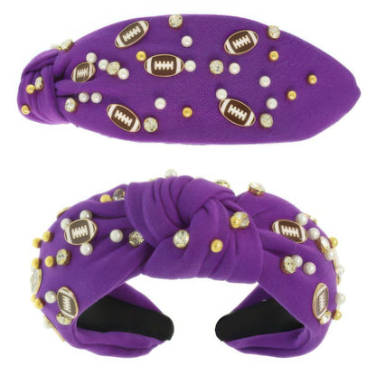 Game Day Football Theme Top Knotted Headband