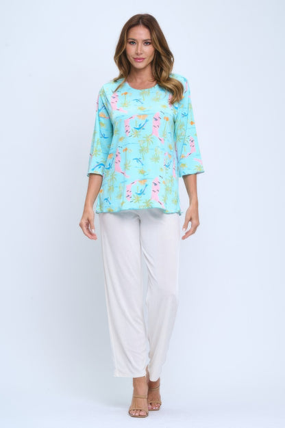 Plus Size Quarter Sleeve Merrow Top