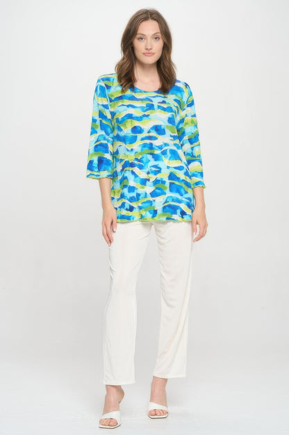 Print Hit Merrow Top