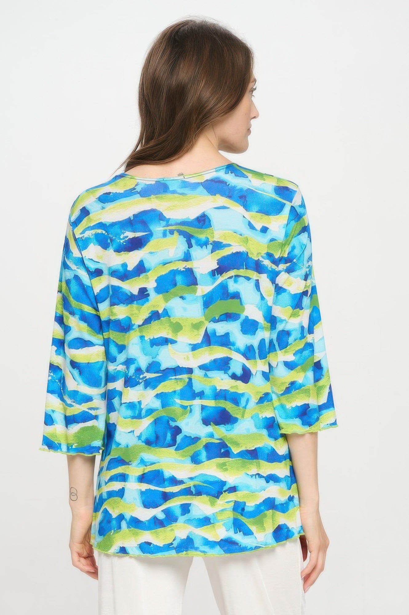 Print Hit Merrow Top