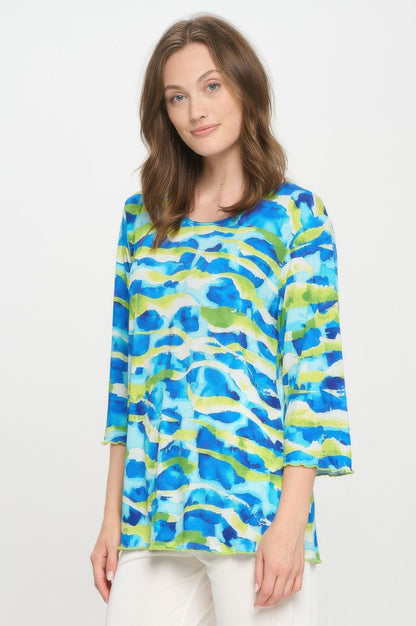 Print Hit Merrow Top