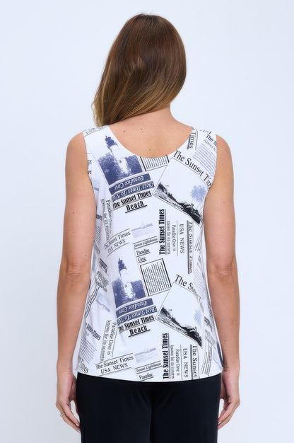 Bns Print Sleeveless Tank Top