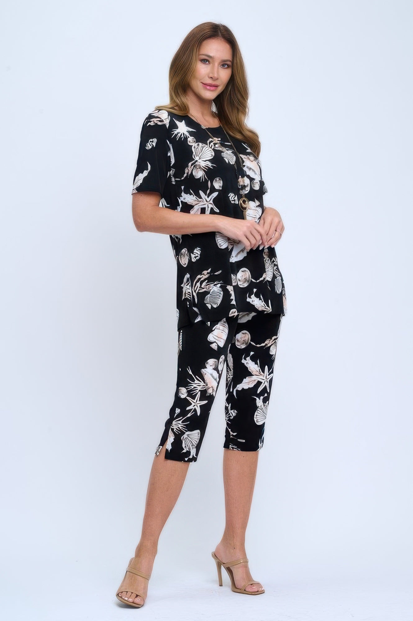 Print Bns Capri Pants Set