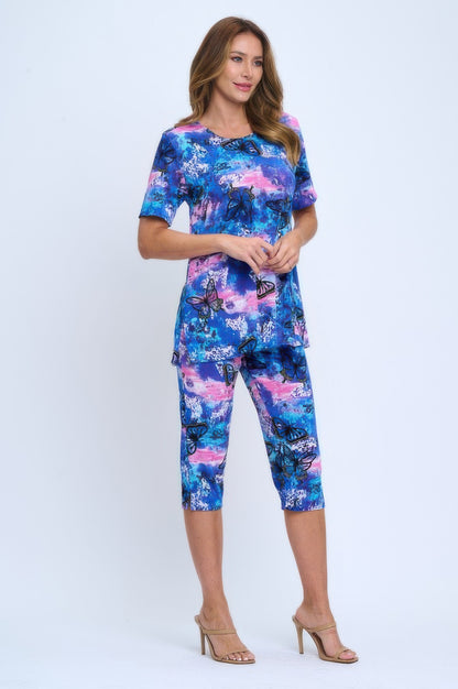 Print Bns Capri Pants Set