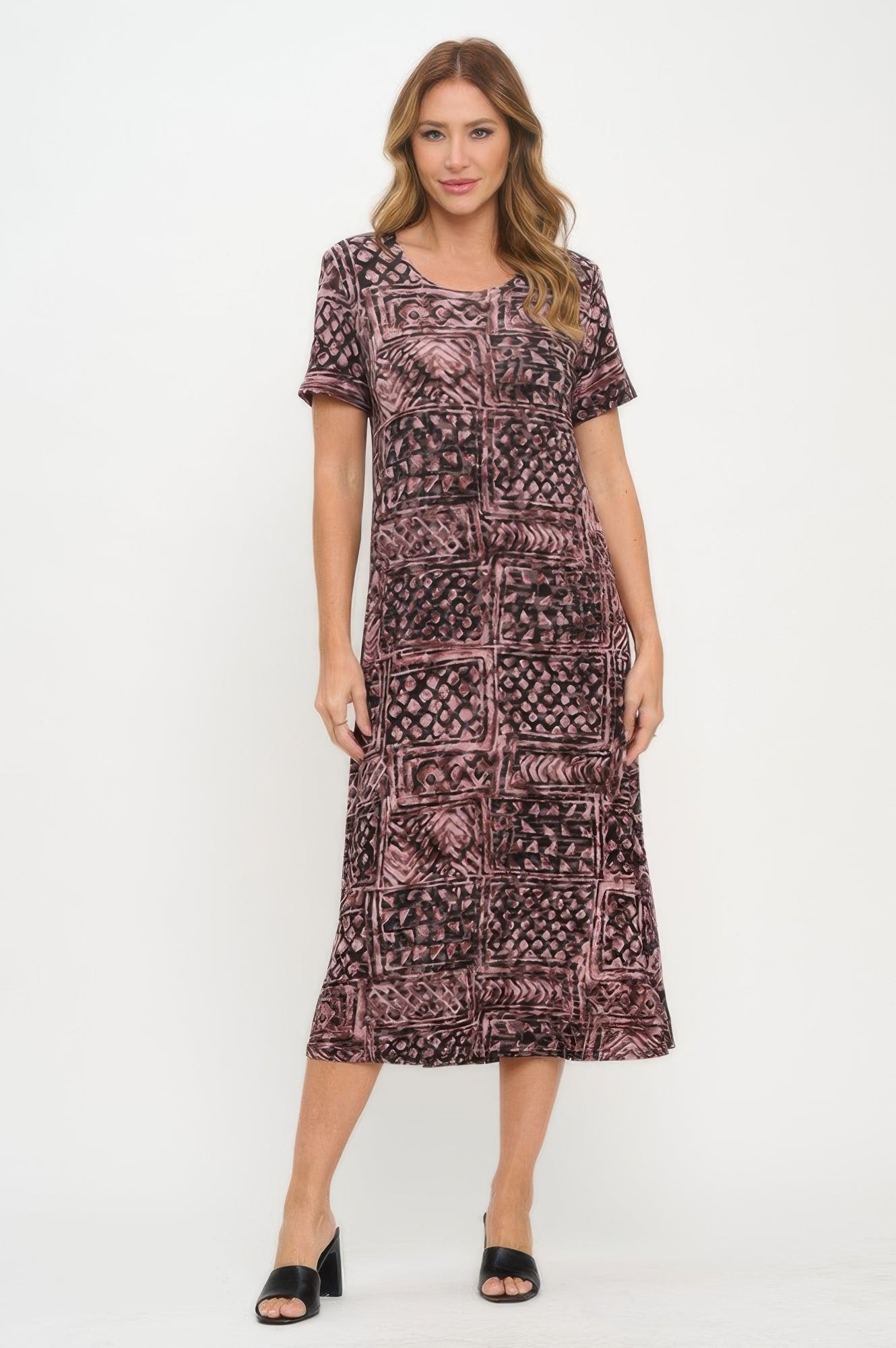 Plus Size Print Bns Long Dress