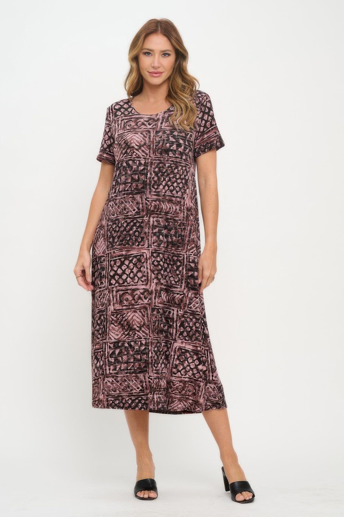 Plus Size Print Bns Long Dress