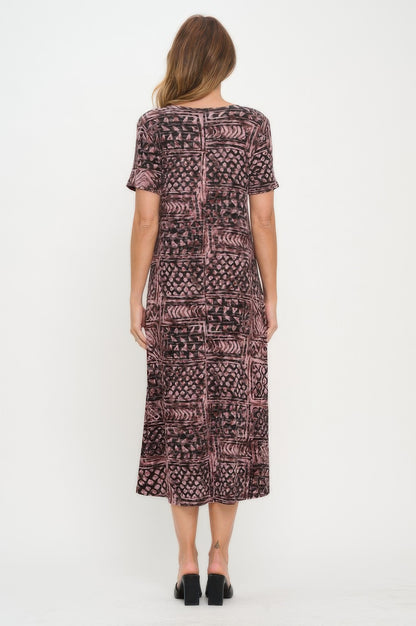 Plus Size Print Bns Long Dress