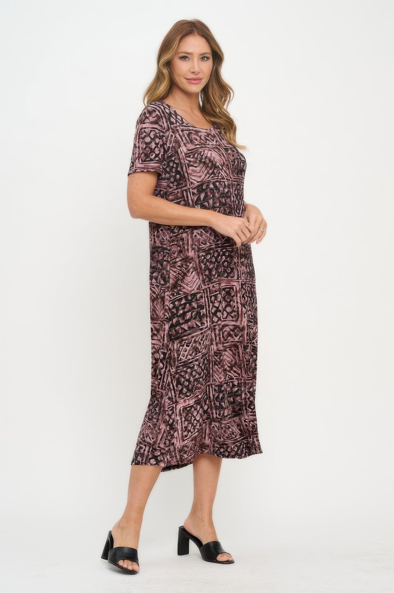 Plus Size Print Bns Long Dress